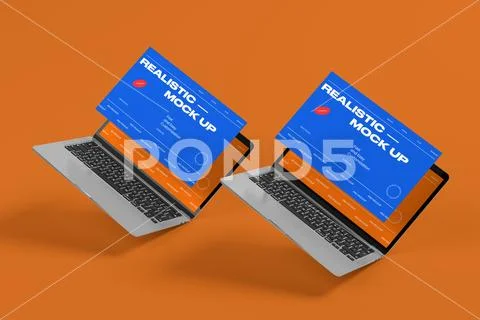 Modern Laptop Mockup Scene PSD Template