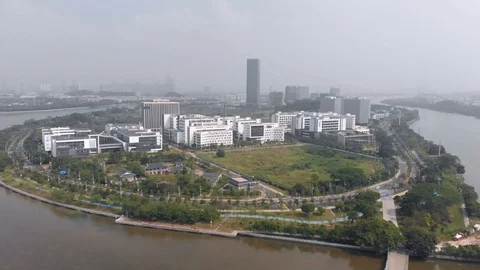 Modern large complex on the island Stock Footage 117921890