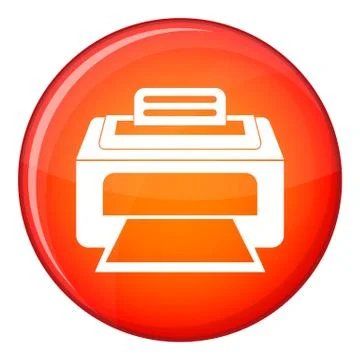 Modern laser printer icon, flat style Stock Illustration
