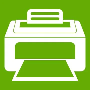 Modern laser printer icon green Illustrazione stock