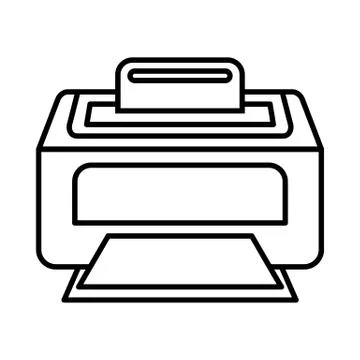 Modern laser printer icon, outline style Stock Illustration