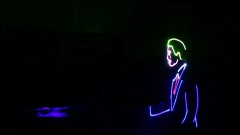 Modern Laser Video Projections Light Effects, Laser show event. Stock Footage 112250334