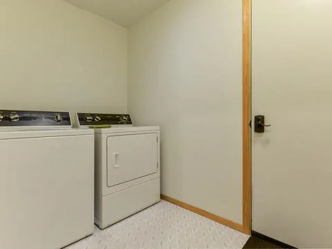 Modern laundry room interior Stock Photos
