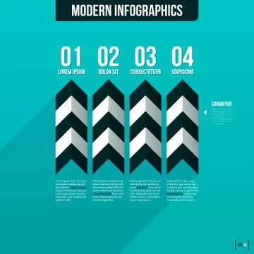 Modern layout with four options. EPS10. Stock Illustration