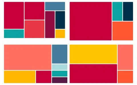 Modern layout grid template collection for creative web and graphic design .. Stock Illustration