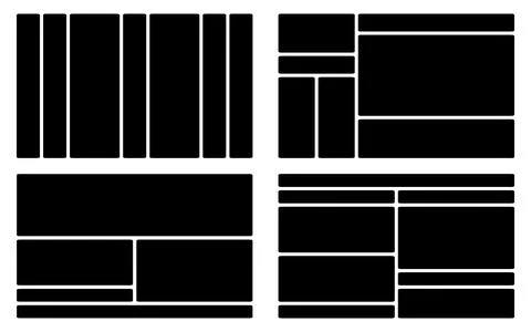 Modern layout grid template collection for creative design and web page layou Stock Illustration