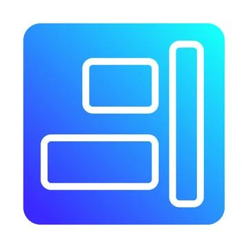 Modern Layout Icon with Gradient Blue Background Stockillustratie