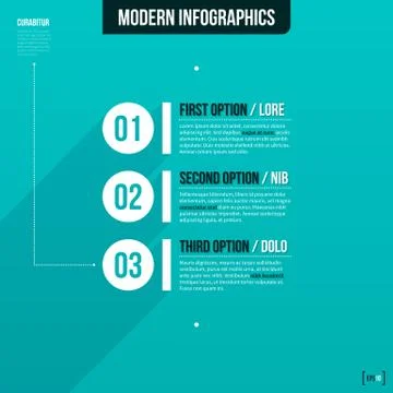 Modern layout with three options. EPS10. Stock Illustration