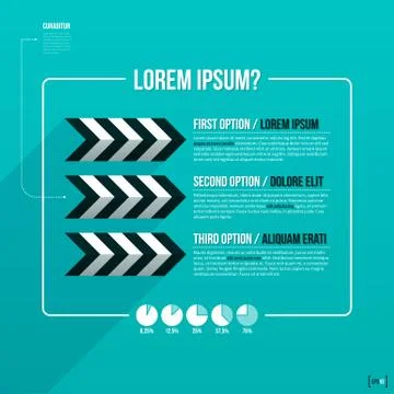 Modern layout with three options. EPS10. Stock Illustration