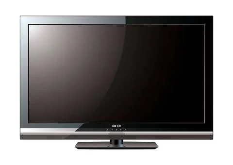 Modern LCD flat screen Modern black flat screen lcd television monitor wit... Stock Photos