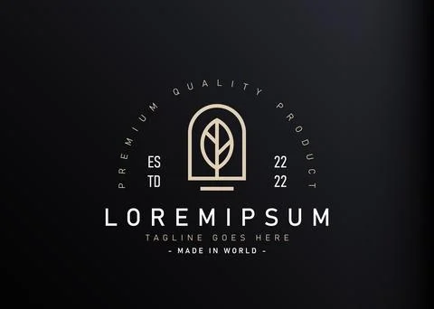 Modern leaf logo design. Vector illustration of simple modern nature leaf ico 스톡 일러스트