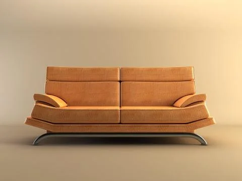 Modern leather couch Stock Illustration