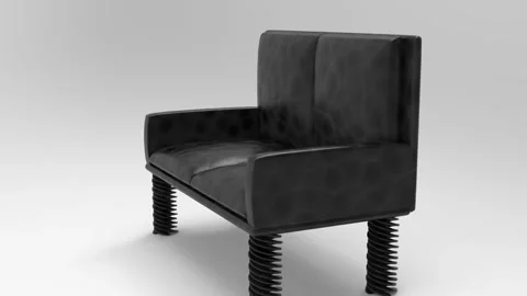 Modern Leather Sofa Stock Footage 346155143