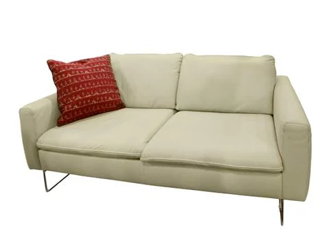 Modern leather sofa Stock Photos