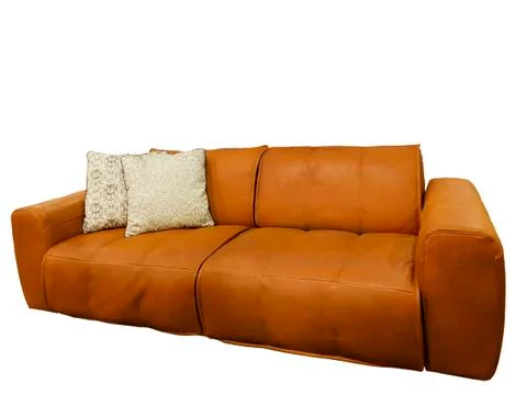 Modern leather sofa Stock Photos