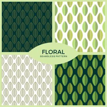 Modern Leaves pattern abstract background Stock Illustration