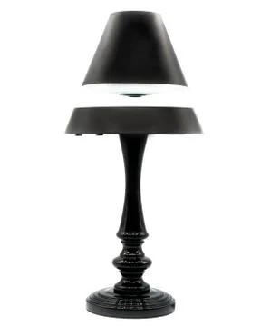 A modern led floating lamp with a floating top, cut out on a white background Stock Photos