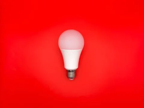 Modern LED lamp, saving electricity. Tungsten light bulb lamp. Non-working light Stock Photos