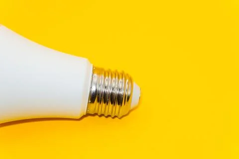 Modern LED lamp, saving electricity. Tungsten light bulb lamp. Non-working light Stock Photos