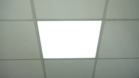 Modern LED light panel turns on and turns off Video stock 330349148