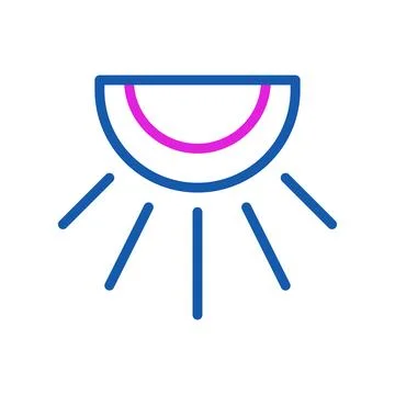 Modern LED Light, Spot Light, Ceiling Light Icon 스톡 일러스트