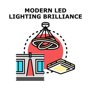 Modern led lighting solutions representing brilliance concept Stock Illustration