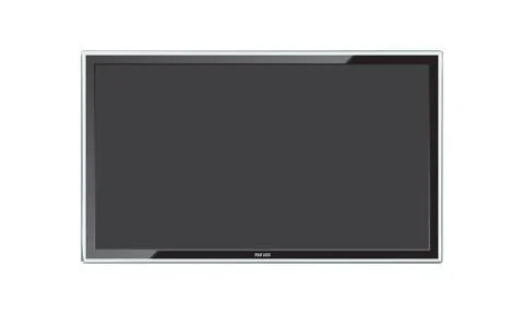 Modern Led TV screen with realistic reflection. Isolated vector. Stock Illustration