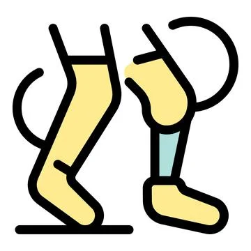 Modern leg prosthesis, enhancing mobility and restoring active life Illustrazione stock