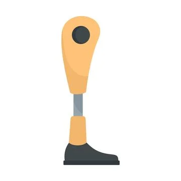 Modern leg prosthesis icon flat isolated イラスト素材