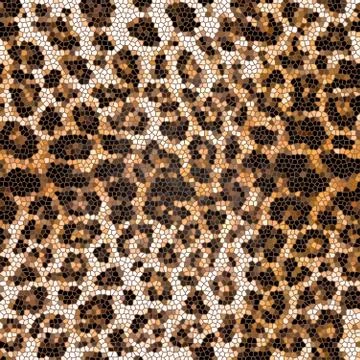 Modern leopard skin for print pattern mosaic design Stock Illustration