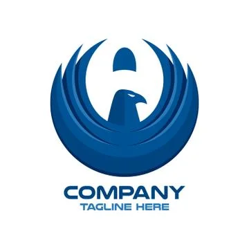 Modern letter A and eagle logo. Vector illustration. Stock Illustration