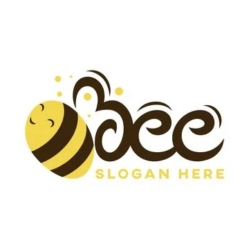 Modern letter B bee logo Stock Illustration
