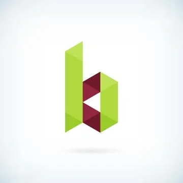 Modern letter B icon flat design element template イラスト素材