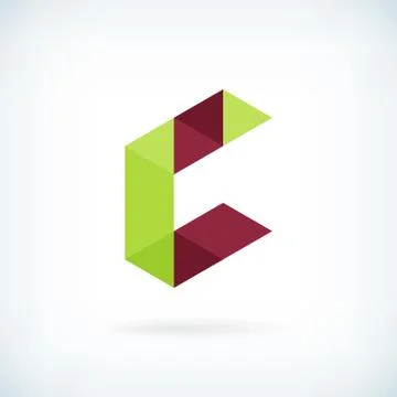 Modern letter C icon flat design element template イラスト素材