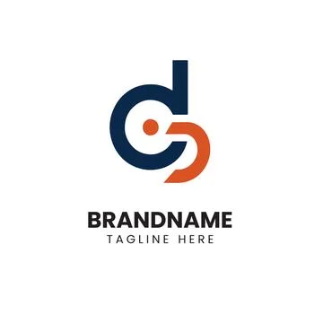 Modern letter d and s monogram logo design with a creative circle Stock Illustration