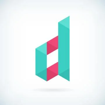 Modern letter D icon flat design element template Stock-Illustration