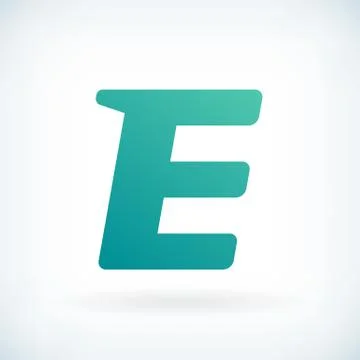 Modern letter E blow shape icon Stock-Illustration