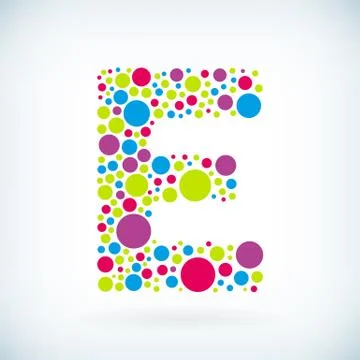 Modern letter E circle symbol icon Ilustração Stock