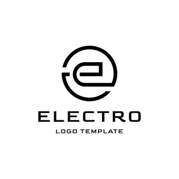 Modern Letter E Logo Design Template - Vector Illustration Stock Illustration