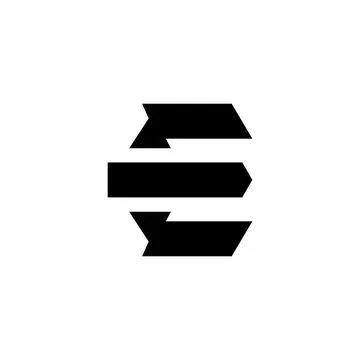 Modern Letter E Logo Design Template - Vector Illustration Stock Illustration