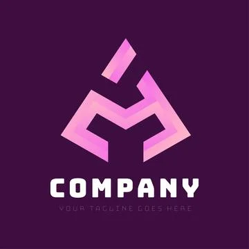 Modern Letter A Logo Illustrazione stock