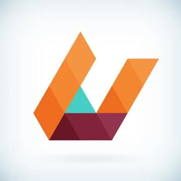 Modern letter U icon flat design element template Ilustração Stock
