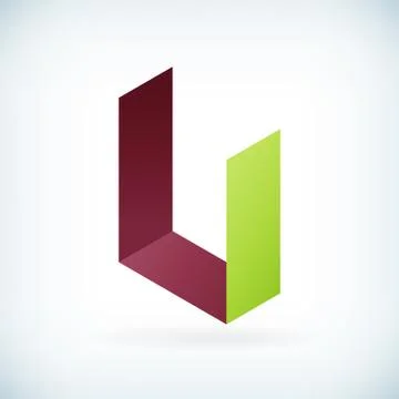 Modern letter U icon flat design element template Ilustração Stock