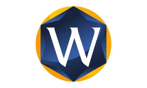 Modern Letter W Stock-Illustration