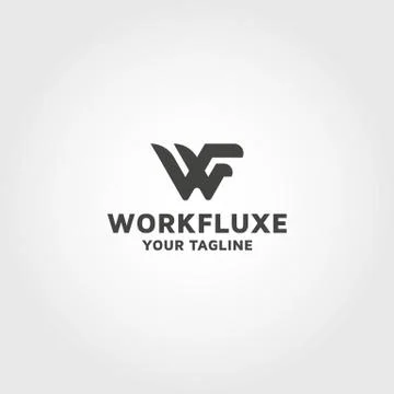 Modern Letter WF vector logo design template idea Stock Illustration