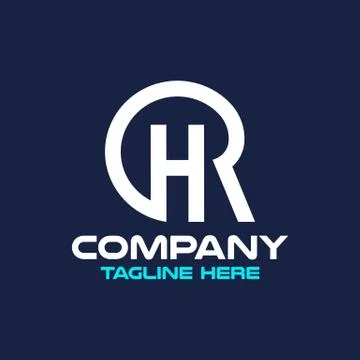 Modern letters D or H or R logo.Vector illustration. Stock Illustration