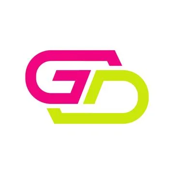 Modern letters DG logo initial D G combine graphic concept vector icons Stock Illustration