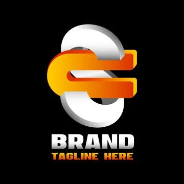 Modern Letters SC or CS logo. Vector illustration Stock Illustration