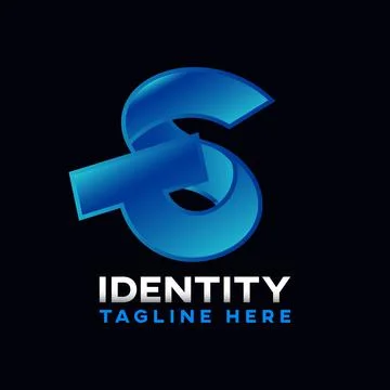 Modern letters ST or TS logo Stock Illustration
