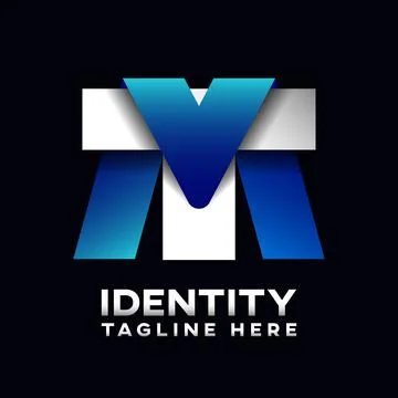 Modern letters TM or MT logo Stock Illustration